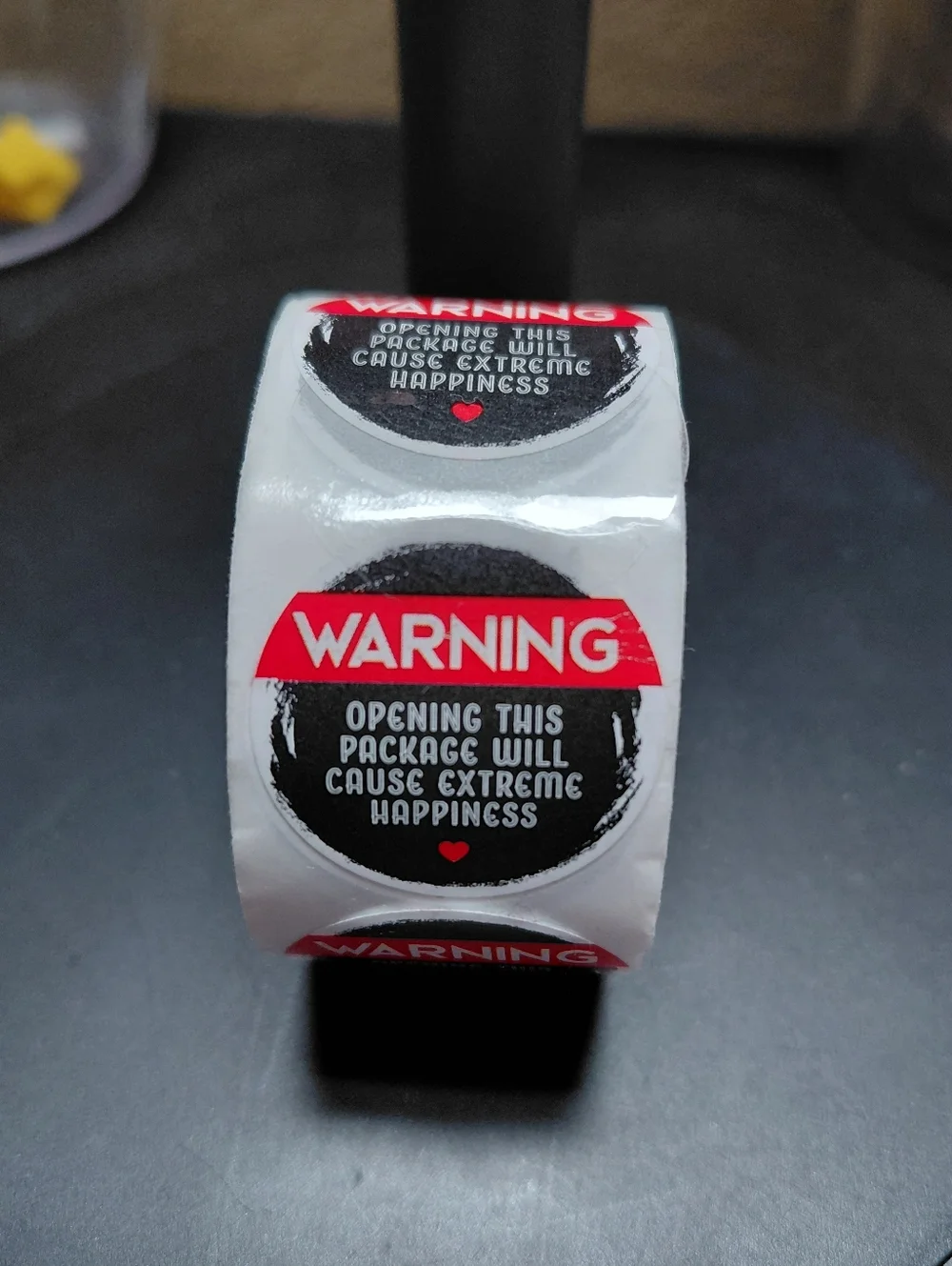 500ct. Warning Red/Black Waterproof/Bonus 3 Random Polymailers/Sz. 1